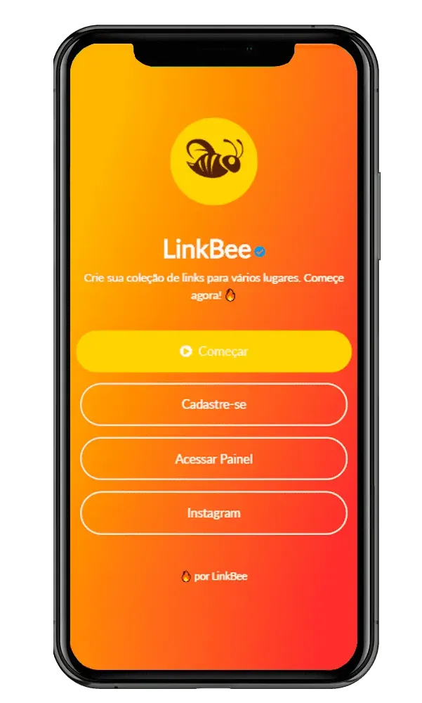 Captura de tela dos exemplos da página LinkBee